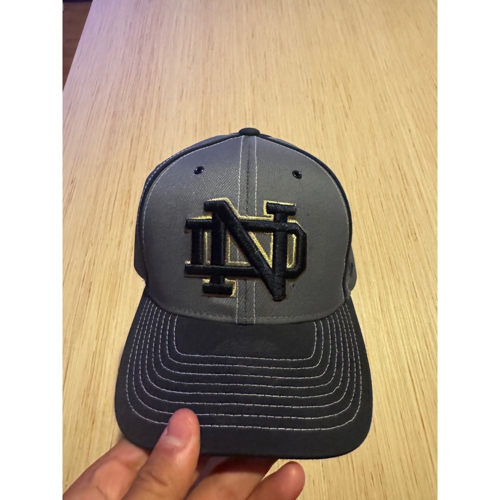 Zephyr Notre Dame Fighting Irish Hat Mens Grey Navy Blue Adjustable ND Cap 47
